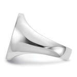 14K White Gold 14.5x18.0mm Open Back Mens Signet Ring view