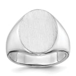 14K White Gold 14.5x18.0mm Open Back Mens Signet Ring view
