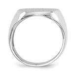 14K White Gold 16.0x20.5mm Open Back Signet Ring view