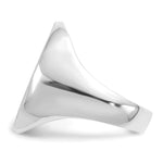 14K White Gold 16.0x20.5mm Open Back Signet Ring view