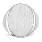 14K White Gold 16.0x20.5mm Open Back Signet Ring view