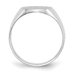14K White Gold 11.0x13.0mm Closed Back Signet Ring view