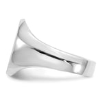 14K White Gold 11.0x13.0mm Closed Back Signet Ring view