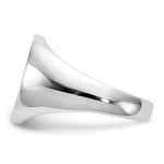 14K White Gold 13.5x14.0mm Closed Back Signet Ring view