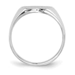 14K White Gold 14.0x17.5mm Closed Back Mens Signet Ring view