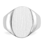 14K White Gold 14.0x17.5mm Closed Back Mens Signet Ring view