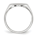 14K White Gold 15.0x18.5mm Closed Back Mens Signet Ring view