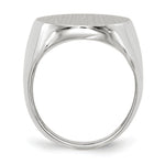 14K White Gold 17.0x20.5mm Closed Back Mens Signet Ring view