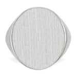 14K White Gold 17.0x20.5mm Closed Back Mens Signet Ring view
