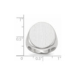 14K White Gold 17.0x20.5mm Closed Back Mens Signet Ring view