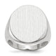 14K White Gold 17.0x20.5mm Closed Back Mens Signet Ring