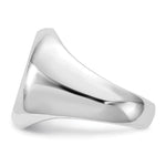 14K White Gold 13.0x16.0mm Open Back Mens Signet Ring view