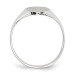 14K White Gold 8.0x11.5mm Open Back Signet Ring view