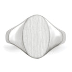 14K White Gold 8.0x11.5mm Open Back Signet Ring view