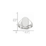 14K White Gold 8.0x11.5mm Open Back Signet Ring view