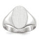 14K White Gold 8.0x11.5mm Open Back Signet Ring