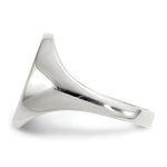 14K White Gold 8.0x11.5mm Closed Back Signet Ring view