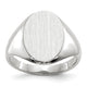 14K White Gold 8.0x11.5mm Closed Back Signet Ring