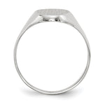14K White Gold 9.0x14.0mm Closed Back Signet Ring view
