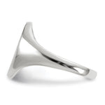 14K White Gold 9.0x14.0mm Closed Back Signet Ring view