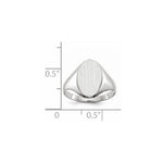 14K White Gold 9.0x14.0mm Closed Back Signet Ring view