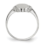 14K White Gold 7.0x14.5mm Open Back Signet Ring view