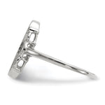14K White Gold 7.0x14.5mm Open Back Signet Ring view