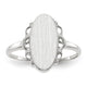 14K White Gold 7.0x14.5mm Open Back Signet Ring