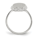 14K White Gold 10.5x14.0mm Open Back Signet Ring view