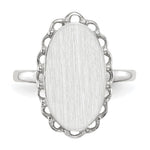 14K White Gold 10.5x14.0mm Open Back Signet Ring view