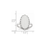 14K White Gold 10.5x14.0mm Open Back Signet Ring view