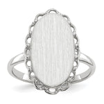 14K White Gold 10.5x14.0mm Open Back Signet Ring view