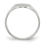 14K White Gold 9.0x17.0mm Closed Back Signet Ring view