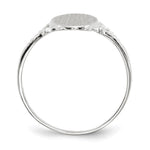 14K White Gold 8.5x13.5mm Closed Back Signet Ring view