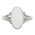 14K White Gold 8.5x13.5mm Closed Back Signet Ring view
