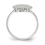 14K White Gold 9.0x11.5mm Open Back Signet Ring view