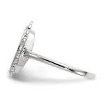 14K White Gold 9.0x11.5mm Open Back Signet Ring view