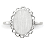14K White Gold 9.0x11.5mm Open Back Signet Ring view