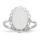 14K White Gold 9.0x11.5mm Open Back Signet Ring