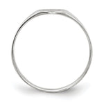 14K White Gold 6.5x7.5mm Closed Back Signet Ring view