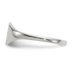 14K White Gold 6.5x7.5mm Closed Back Signet Ring view