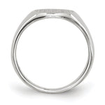 14K White Gold 8.5x8.0mm Closed Back Child's Signet Ring view