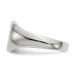 14K White Gold 8.5x8.0mm Closed Back Child's Signet Ring view