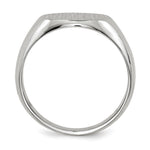 14K White Gold 13.5x12.5mm Closed Back Mens Signet Ring view