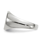 14K White Gold 13.5x12.5mm Closed Back Mens Signet Ring view