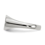 14K White Gold 12.0x6.5mm Closed Back Signet Ring view