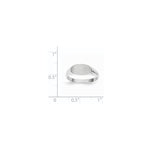 14K White Gold 12.0x6.5mm Closed Back Signet Ring view
