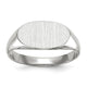 14K White Gold 12.0x6.5mm Closed Back Signet Ring