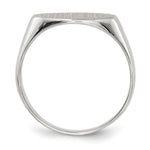 14K White Gold 13.5x7.5mm Closed Back Signet Ring view