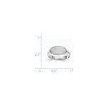 14K White Gold 13.5x7.5mm Closed Back Signet Ring view